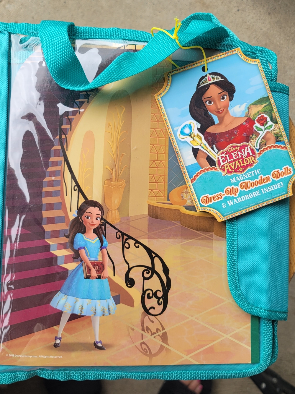 LN. Disney 2018 Elena of Avalor Magnetic Dress-Up Wooden Dolls with Carry Bag